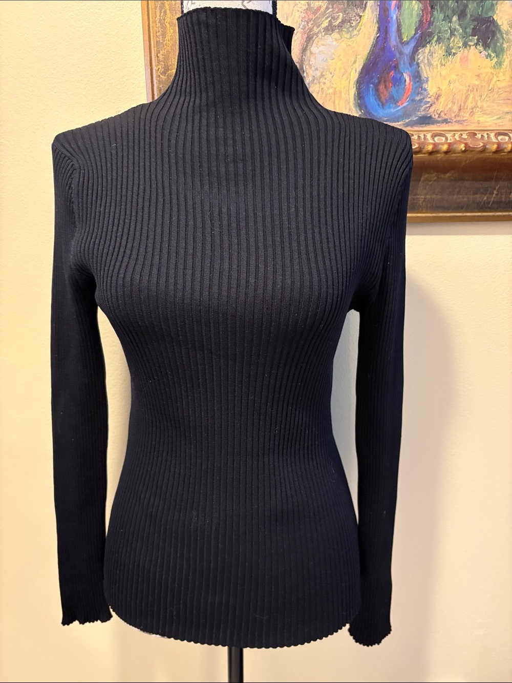Neiman Marcus Moncler Extra Fine Soft Wool Ribbed Turtleneck Sweater